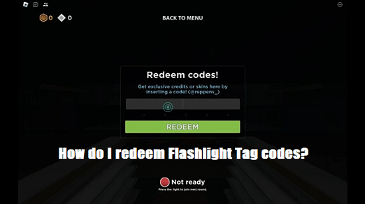 How do I redeem Flashlight Tag codes